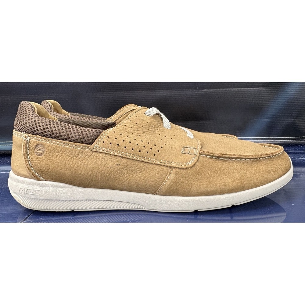 Men's Clarks Collection Gorwin Moccasin Khaki Nubuck Size 13